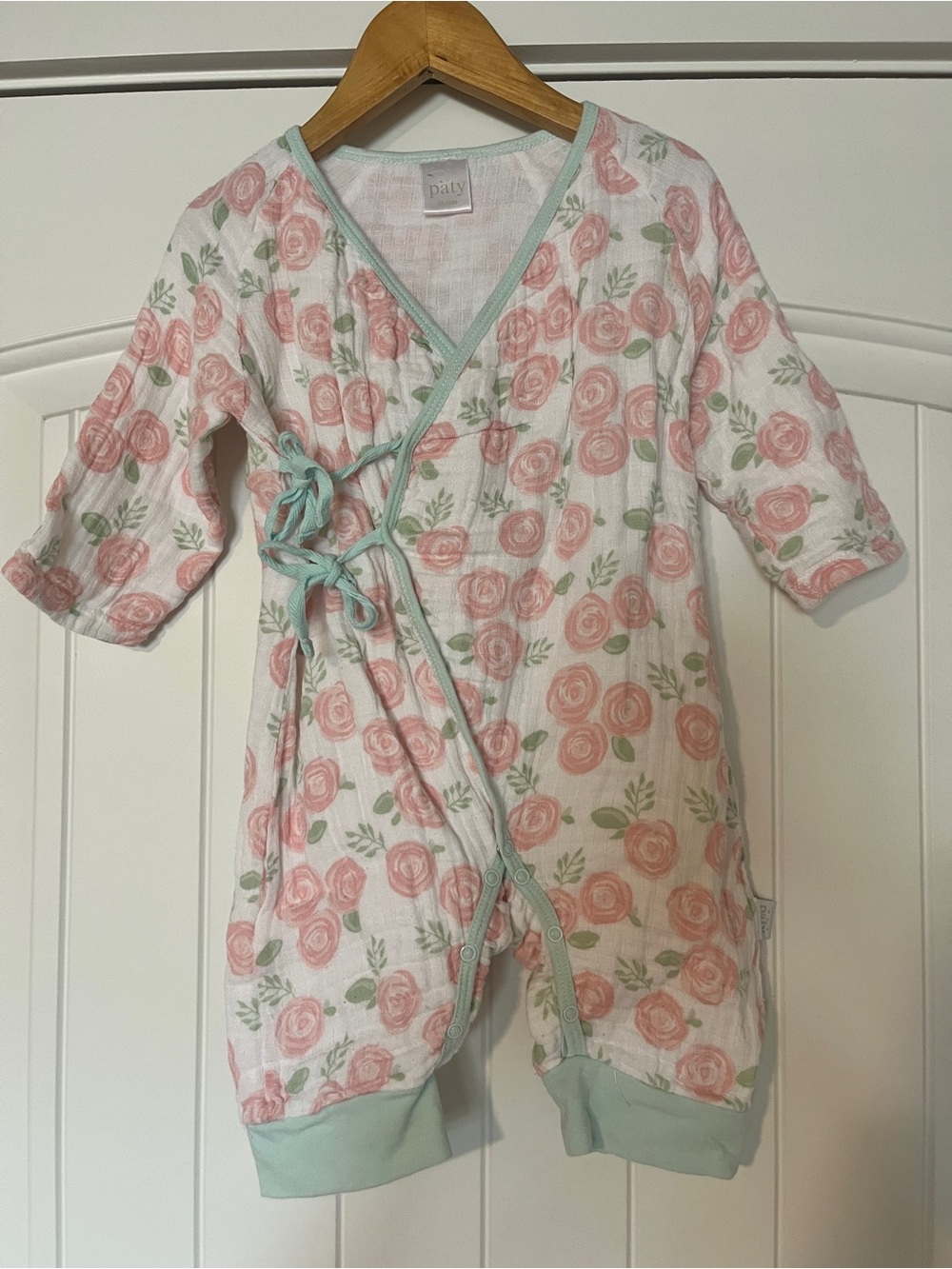Paty Baby Rose Print Kimono Romper